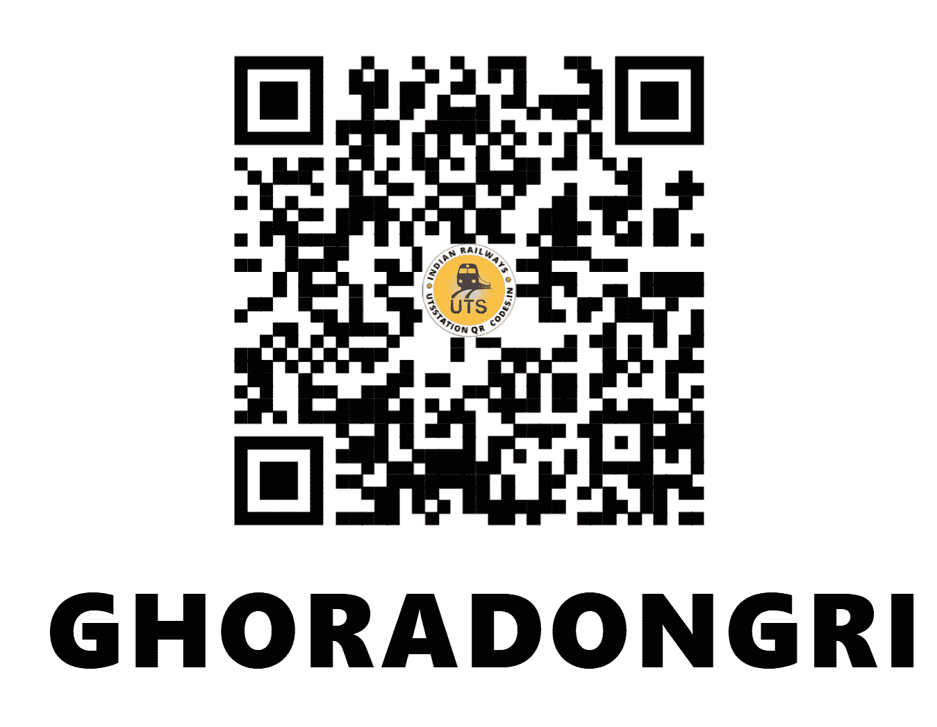 UTS QR Code for GHORADONGRI - GDYA (CR - MADHYA PRADESH)
